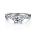 Leigh - 14K White Gold Round Diamond Engagement Ring