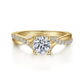 Leigh - 14K Yellow Gold Round Diamond Engagement Ring