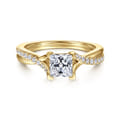 Leigh - 14K Yellow Gold Princess Cut Diamond Engagement Ring