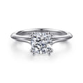 Ellis - 14K White Gold Cushion Cut Diamond Engagement Ring