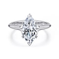 Ellis - 14K White Gold Marquise Shape Diamond Engagement Ring