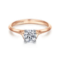 Ellis - 14K White-Rose Gold Round Diamond Engagement Ring