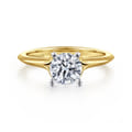 Ellis - 14K White-Yellow Gold Round Diamond Engagement Ring