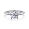 Ellis - 14K White Gold Round Diamond Engagement Ring