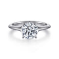 Ellis - 14K White Gold Round Diamond Engagement Ring