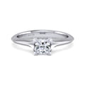 Ellis - 14K White Gold Princess Cut Diamond Engagement Ring