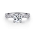 Avery - 14K White Gold Round Diamond Engagement Ring