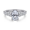 Piper - 14K White Gold Oval Diamond Engagement Ring