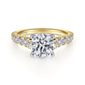 Piper - 14K White-Yellow Gold Round Diamond Engagement Ring