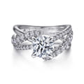 Zaira - 14K White Gold Round Diamond Engagement Ring