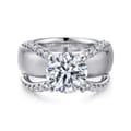 Clark - 14K White Gold Round Diamond Engagement Ring