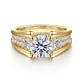 Sutter - 14K Yellow Gold Round Diamond Engagement Ring