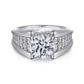 Sutter - 14K White Gold Round Diamond Engagement Ring