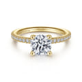 Serenity - 14K Yellow Gold Round Diamond Engagement Ring