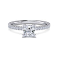 Serenity - 14K White Gold Princess Cut Diamond Engagement Ring