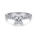 Amira - 14K White Gold Cushion Cut Diamond Engagement Ring