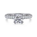 Amira - 14K White Gold Cushion Cut Diamond Engagement Ring