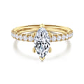 Amira - 14K Yellow Gold Marquise Shape Diamond Engagement Ring