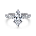 Amira - 14K White Gold Marquise Shape Diamond Engagement Ring