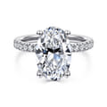 Amira - 14K White Gold Oval Diamond Engagement Ring
