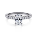 Amira - 14K White Gold Oval Diamond Engagement Ring