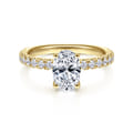 Amira - 14K Yellow Gold Oval Diamond Engagement Ring