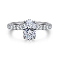 Amira - 14K White Gold Oval Diamond Engagement Ring