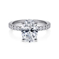 Amira - 14K White Gold Oval Diamond Engagement Ring