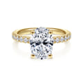 Amira - 14K Yellow Gold Oval Diamond Engagement Ring