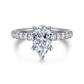 Amira - 14K White Gold Pear Shape Diamond Engagement Ring
