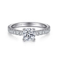 Amira - Platinum Round Diamond Engagement Ring