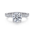 Amira - 14K White Gold Round Diamond Engagement Ring