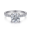 Amira - Platinum Round Diamond Engagement Ring