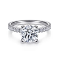 Amira - 14K White Gold Round Diamond Engagement Ring