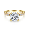 Amira - 14K Yellow Gold Round Diamond Engagement Ring