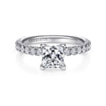 Amira - 14K White Gold Princess Cut Diamond Engagement Ring