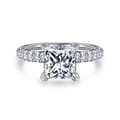 Amira - 14K White Gold Princess Cut Diamond Engagement Ring