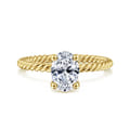 Bobbi - 14K Yellow Gold Oval Diamond Engagement Ring