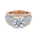 Jessa - 14K White-Rose Gold Round Diamond Engagement Ring