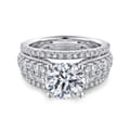 Jessa - 14K White Gold Round Diamond Engagement Ring