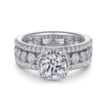 Ethel - 14K White Gold Round Diamond Engagement Ring