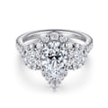 Gibson - 14K White Gold Pear Shape Diamond Engagement Ring