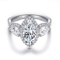 Bryson - 14K White Gold Marquise Shape Diamond Engagement Ring