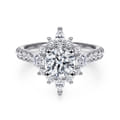 Astor - Platinum Unique Round Halo Engagement Ring