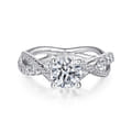 Sandrine - Platinum Round Diamond Twisted Engagement Ring