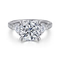 Taryn - 14K White Gold Round 3 Stone Diamond Engagement Ring