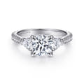 Taryn - 14K White Gold Round 3 Stone Diamond Engagement Ring