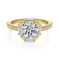 14K Yellow Gold Diamond Engagement Ring