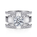 Edalee - 14K White Gold Round Diamond Engagement Ring