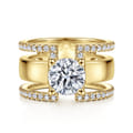Edalee - 14K Yellow Gold Round Diamond Engagement Ring